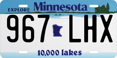 MN license plate 967LHX