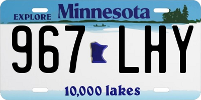 MN license plate 967LHY