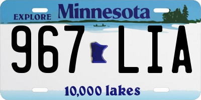 MN license plate 967LIA