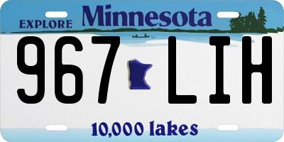 MN license plate 967LIH