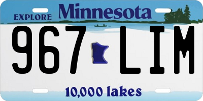 MN license plate 967LIM