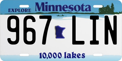 MN license plate 967LIN