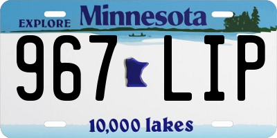 MN license plate 967LIP