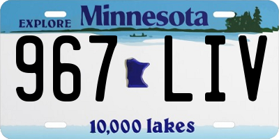 MN license plate 967LIV