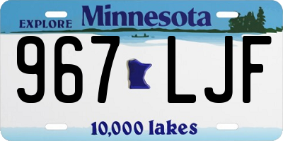 MN license plate 967LJF