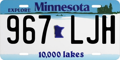 MN license plate 967LJH