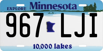 MN license plate 967LJI