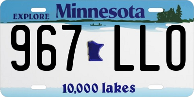 MN license plate 967LLO