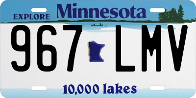 MN license plate 967LMV