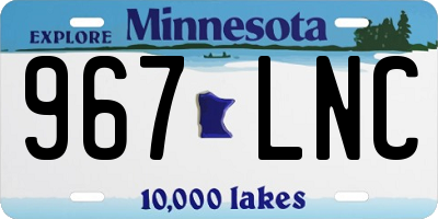 MN license plate 967LNC