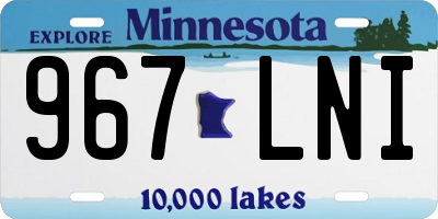 MN license plate 967LNI