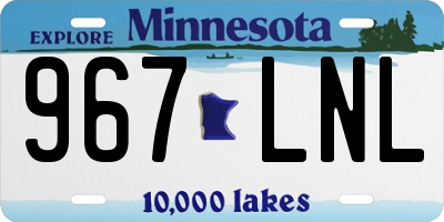 MN license plate 967LNL