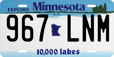 MN license plate 967LNM