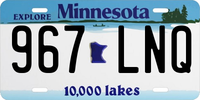 MN license plate 967LNQ