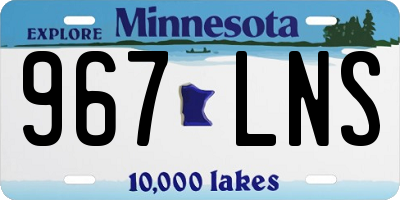 MN license plate 967LNS