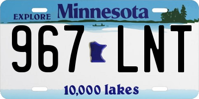 MN license plate 967LNT