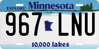 MN license plate 967LNU