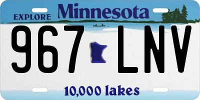 MN license plate 967LNV
