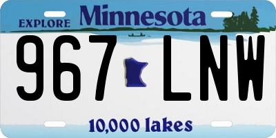 MN license plate 967LNW