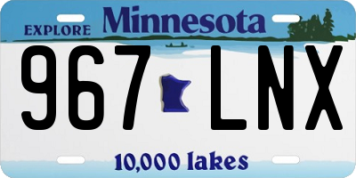 MN license plate 967LNX