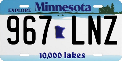 MN license plate 967LNZ