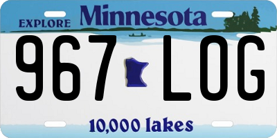 MN license plate 967LOG