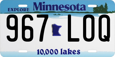 MN license plate 967LOQ