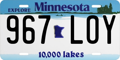 MN license plate 967LOY