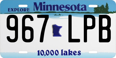 MN license plate 967LPB