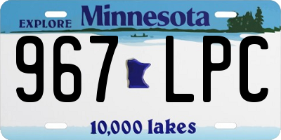 MN license plate 967LPC