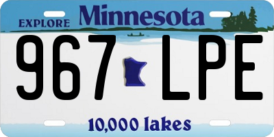 MN license plate 967LPE