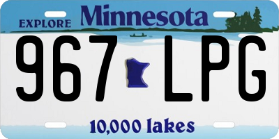 MN license plate 967LPG