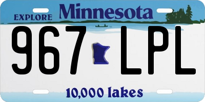 MN license plate 967LPL