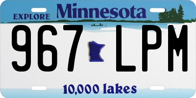 MN license plate 967LPM