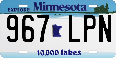 MN license plate 967LPN