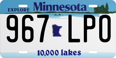 MN license plate 967LPO