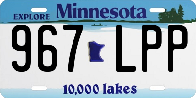 MN license plate 967LPP