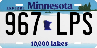 MN license plate 967LPS