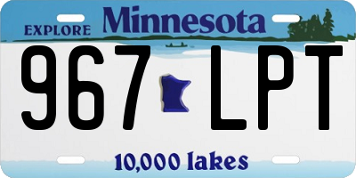 MN license plate 967LPT