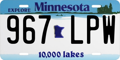 MN license plate 967LPW