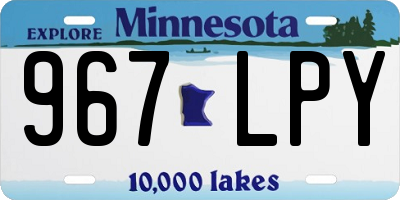MN license plate 967LPY