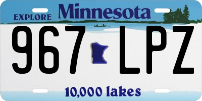 MN license plate 967LPZ