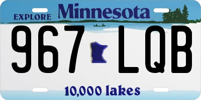MN license plate 967LQB