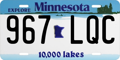 MN license plate 967LQC