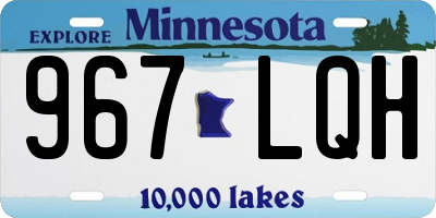 MN license plate 967LQH