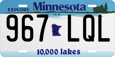 MN license plate 967LQL
