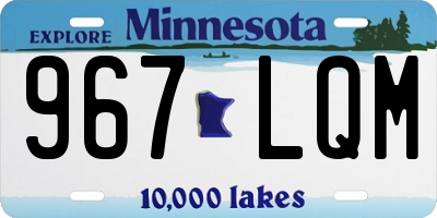 MN license plate 967LQM