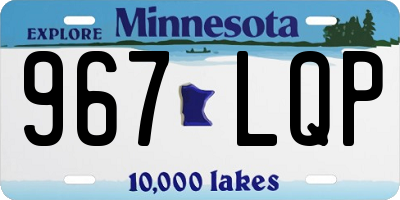 MN license plate 967LQP
