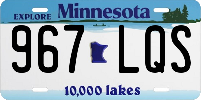 MN license plate 967LQS