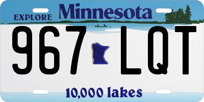 MN license plate 967LQT
